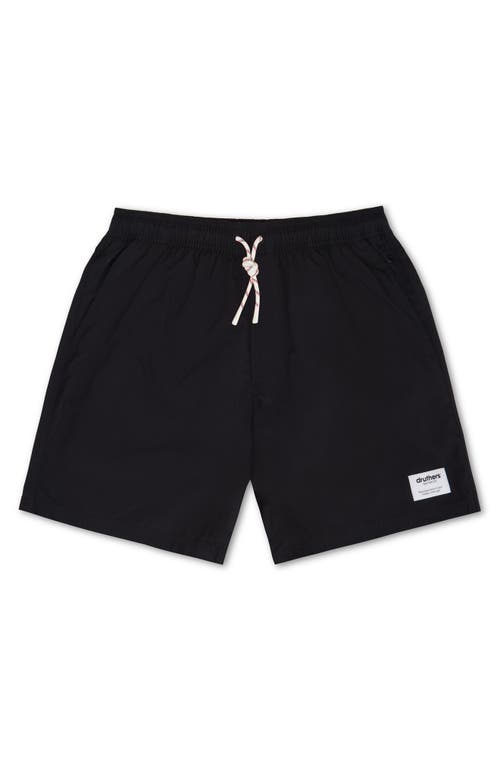 Shop Druthers Nyc Italian Recycled Nylon Swim Trunk In Black