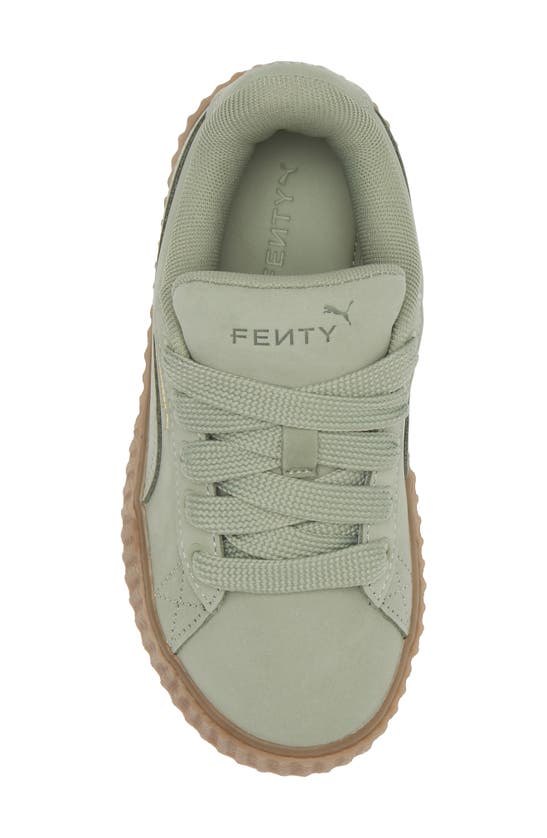 Shop Puma X Fenty Kids' Creeper Phatty Sneaker In Green Fog- Goldum