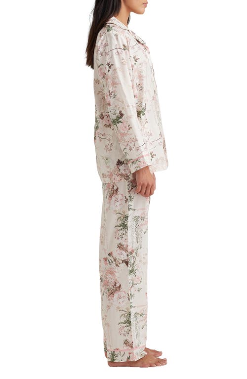 Shop Papinelle Odette Cotton Sateen Pajamas In Sea Salt