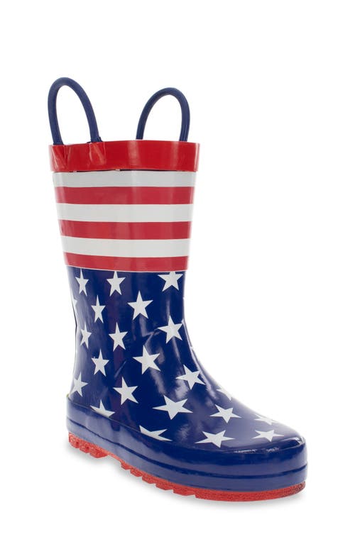 Western Chief Kids' Old Glory Rain Boot Blue at Nordstrom, M