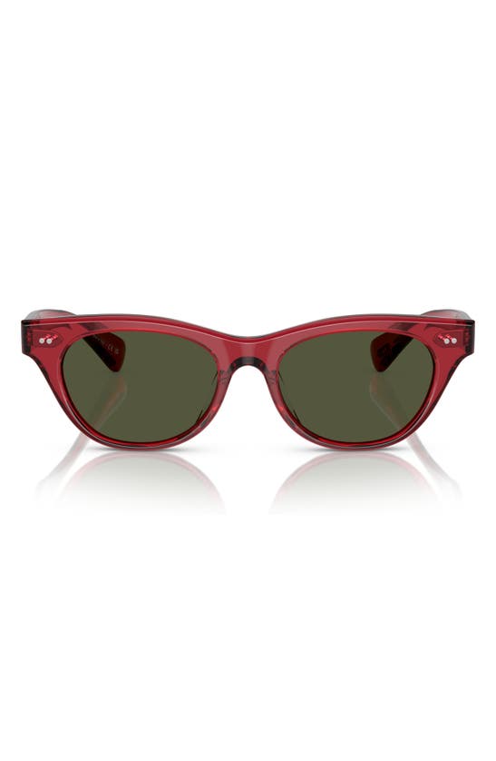 Shop Oliver Peoples Avelin 52mm Butterfly Sunglasses In Translucent Rust