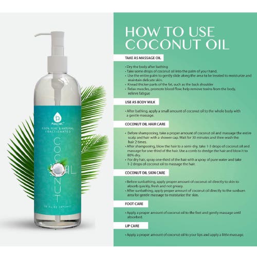 Shop Pursonic 100% Pure & Natural Fractionated Coconut Oil In Multicolor