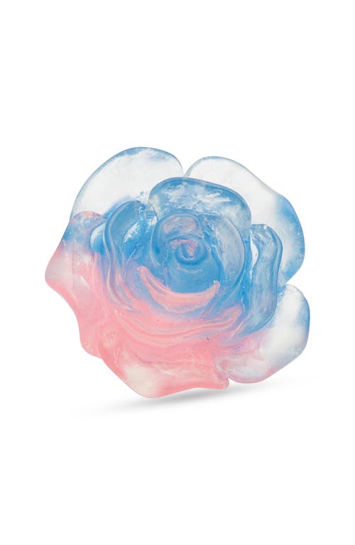 CLIFTON WILSON Blue & Pink Pastel Lapel Flower in Light Blue 