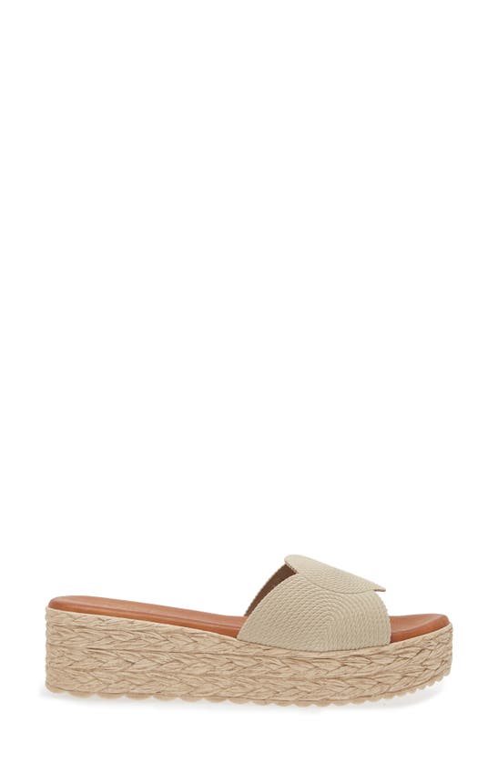 Cordani Britta Espadrille Platform Wedge Slide Sandal In Sand Arena Suede