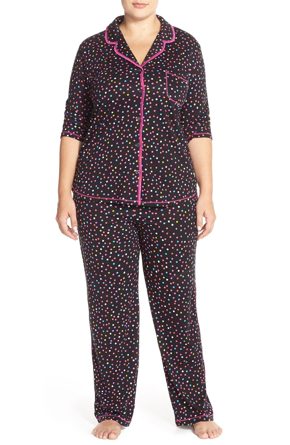 DKNY Print Jersey Pajamas (Plus Size) Nordstrom