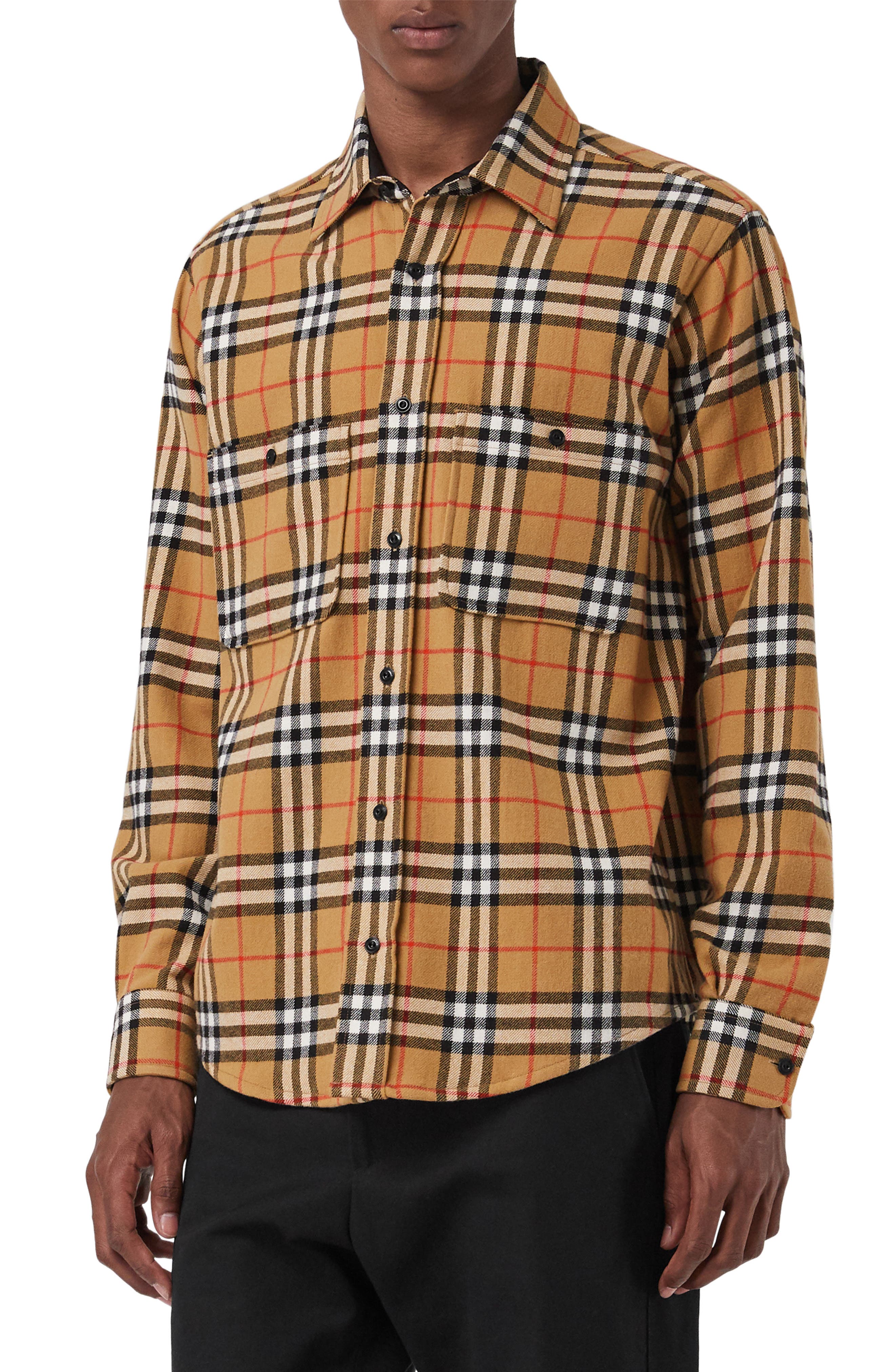 burberry flannel cheap