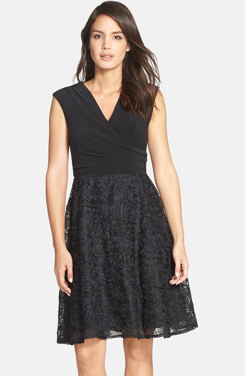 Marina Beaded Soutache Fit & Flare Dress | Nordstrom