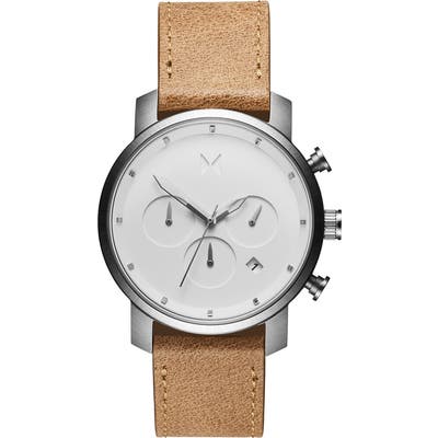 Mvmt The Chrono Chronograph Leather Strap Watch, 40Mm