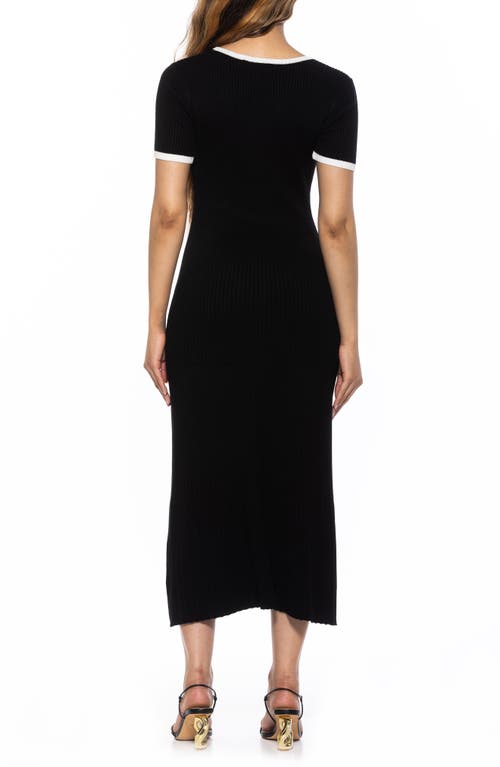 Alexia Admor Women's Keiko Rib Knit Midi Sheath Dress In Black