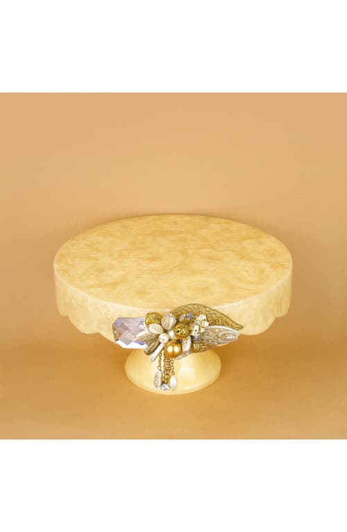 Tiramisu Decorative Cake Stand In Gold Pearl