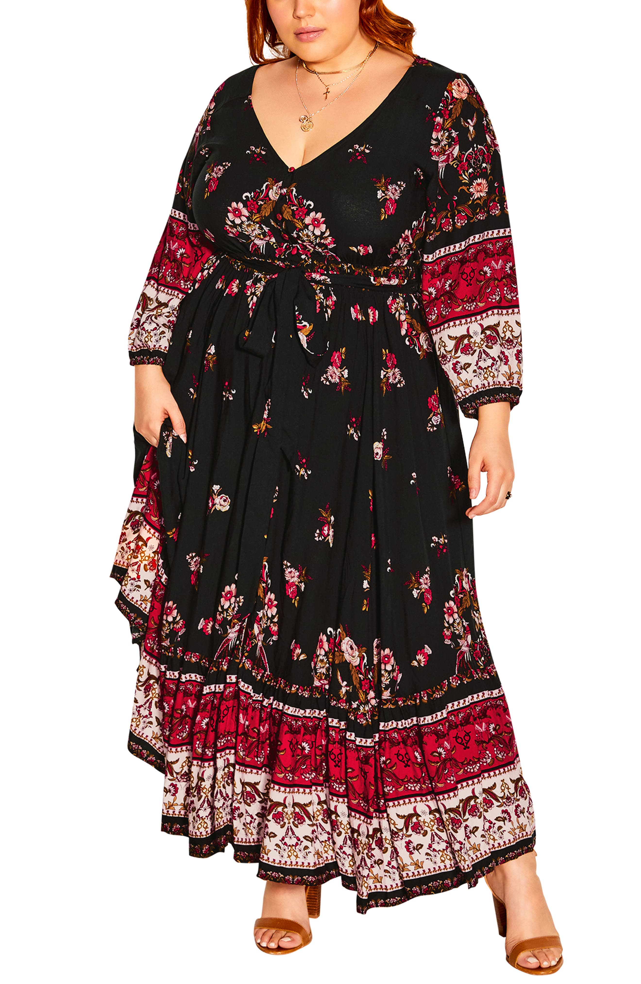 plus size rayon maxi dresses