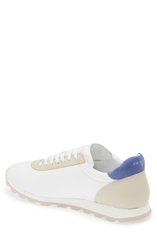 Shop Jm Weston On My Way Sneaker In White/ Beige/ Blue