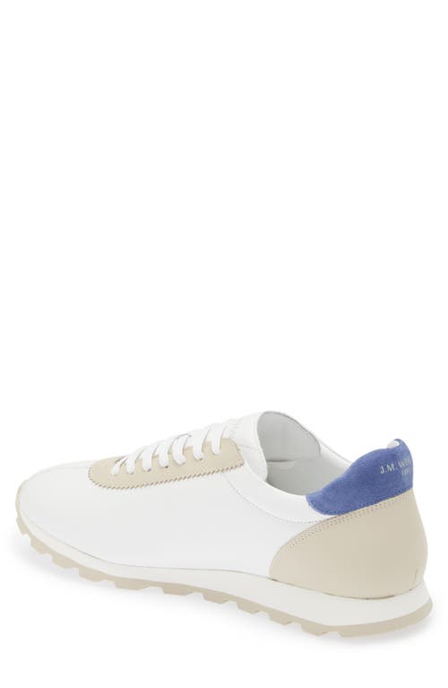 Shop Jm Weston On My Way Sneaker In White/beige/blue