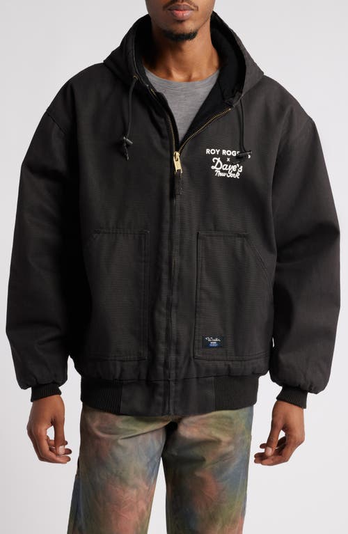 ROY ROGER'S X DAVE'S NEW YORK ROY ROGERS X DAVE'S NEW YORK HOODED LOGO GRAPHIC ZIP JACKET 