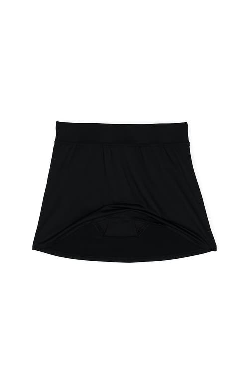 Shop Lands' End Long Torso Tummy Control Swim Skirt Swim Bottoms In Black