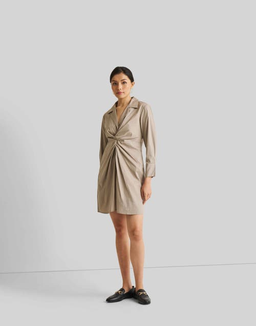 Reistor Front Twist Dress In Ecru