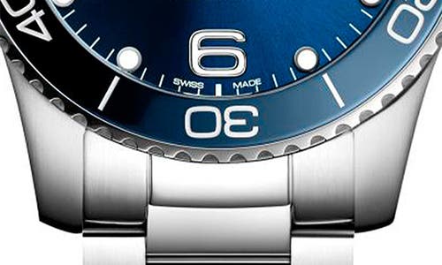 Longines Hydroconquest Automatic Bracelet Watch, 41mm In Silver/blue/silver