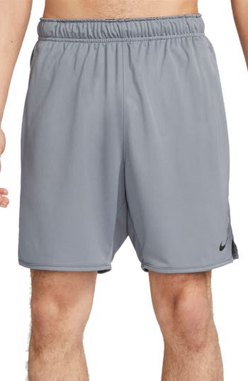 Shop Nike Dri-fit 7-inch Brief Lined Versatile Shorts In Smoke Grey/black