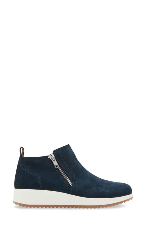 Shop Blondo Ellorie Waterproof Wedge Sneaker In Navy Suede