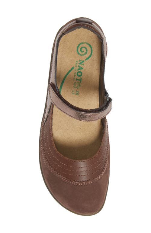 Shop Naot Kire Mary Jane Flat In Toffee Brown/coffee Bean