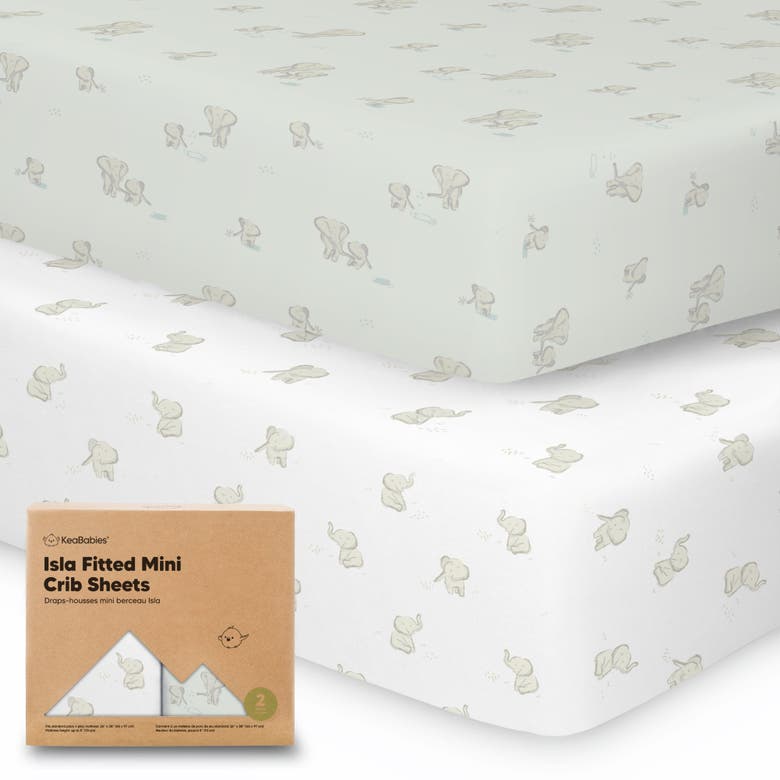 Shop Keababies Isla Fitted Mini Crib Sheets In Elly