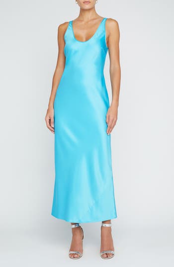 L Agence L'agence Akiya Maxi Tank Dress In Blue Atoll