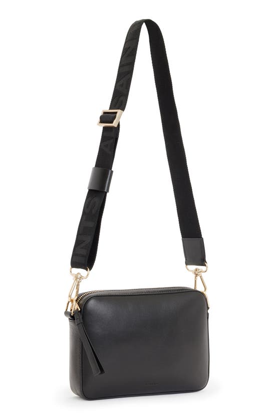 Shop Allsaints Lucile Leather Crossbody Bag In Black