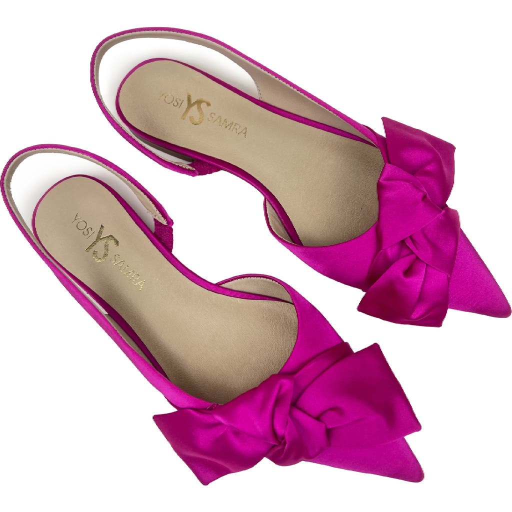 YOSI SAMRA YOSI SAMRA VIOLET POINTED TOE SLINGBACK FLAT
