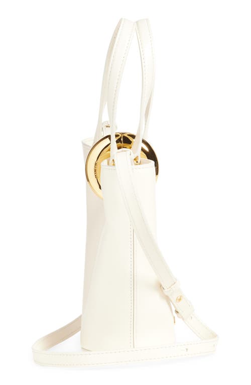 Shop Jacquemus Le Petit Bambola Leather Bucket Bag In Light Ivory 115