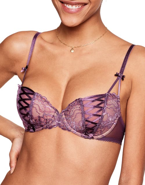 Shop Adore Me Enny Contour Balconette Bra In Dark Purple