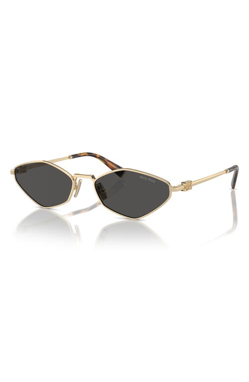 Miu Miu 56mm Irregular Sunglasses In Pale Gold