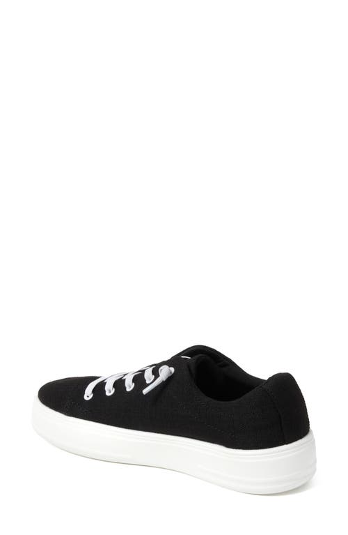 Dearfoams Mabel Woven Slip-on Sneaker In Black
