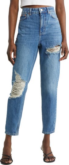 Topshop Distressed Mom Jeans | Nordstrom