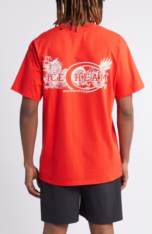 Shop Icecream Skateboards Graphic T-shirt In Fiery Red