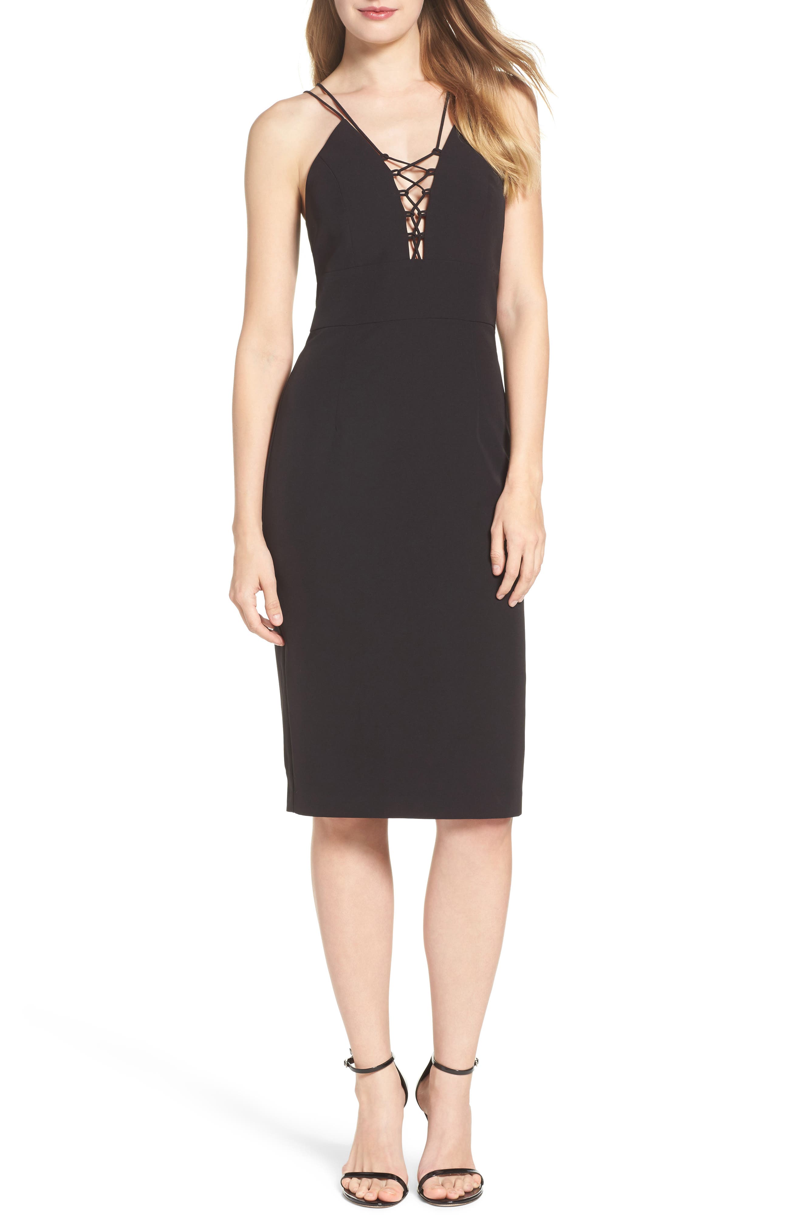 lace up bardot dress
