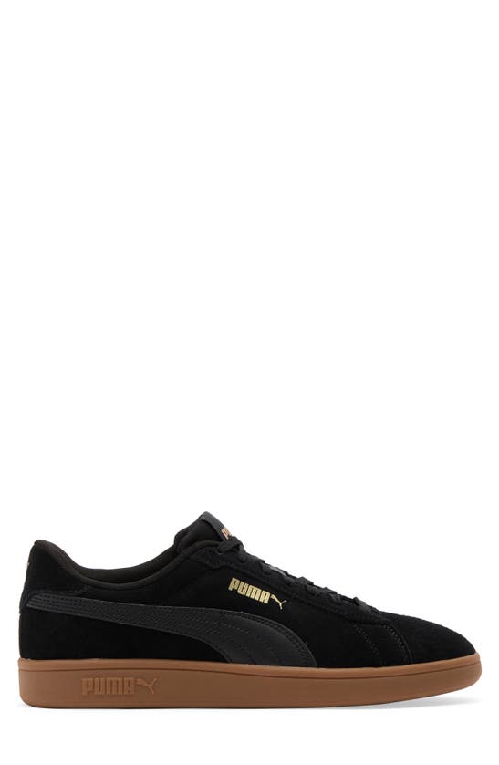 Shop Puma Smash 3.0 Low Top Sneaker In  Black- Gold