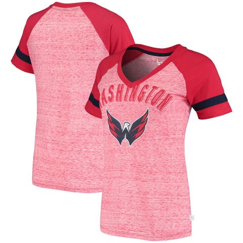 Touch Women's G-III Sports by Carl Banks Red/White Los Angeles Angels Shortstop Ombre Raglan V-Neck T-Shirt Size: Extra Small