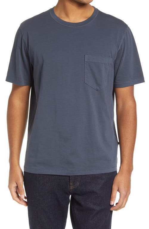 Washed Organic Cotton Pocket T-Shirt in Navy