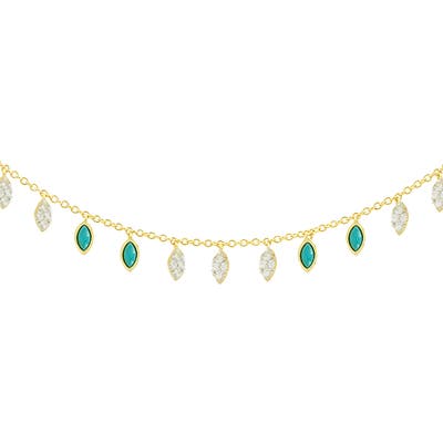 Freida Rothman Fleur Bloom Empire Turquoise Shaker Necklace