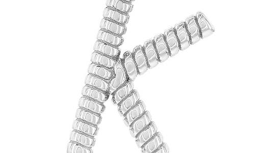 Simona Croissant Initial Pendant Necklace In Silver- K