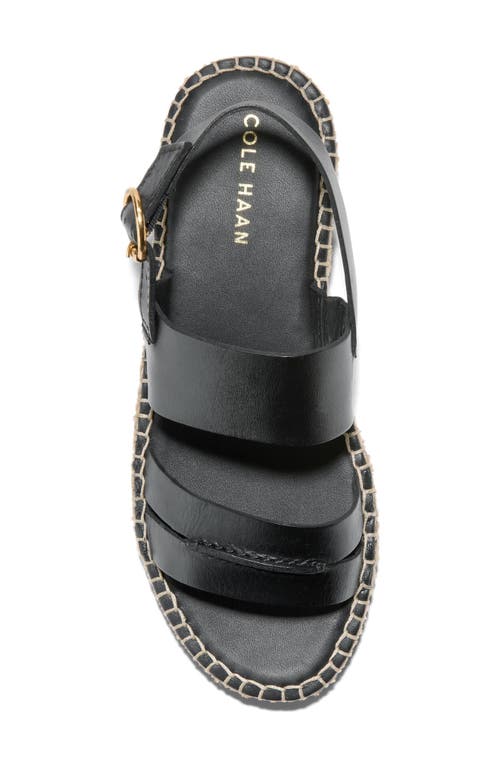 Cole Haan Women's Cloudfeel Tilden Flat Sandals In Black Leather