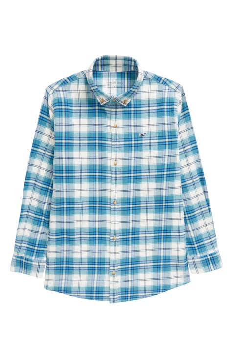 Plaid Flannel Button-Down Shirt (Big Kid)