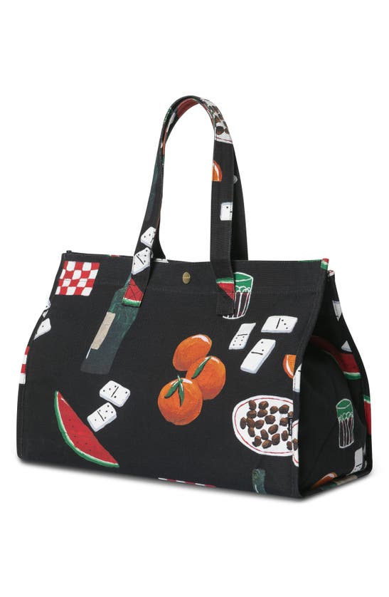 Shop Carhartt Work In Progress Canvas Graphic Tote In Isis Maria Dinner Print