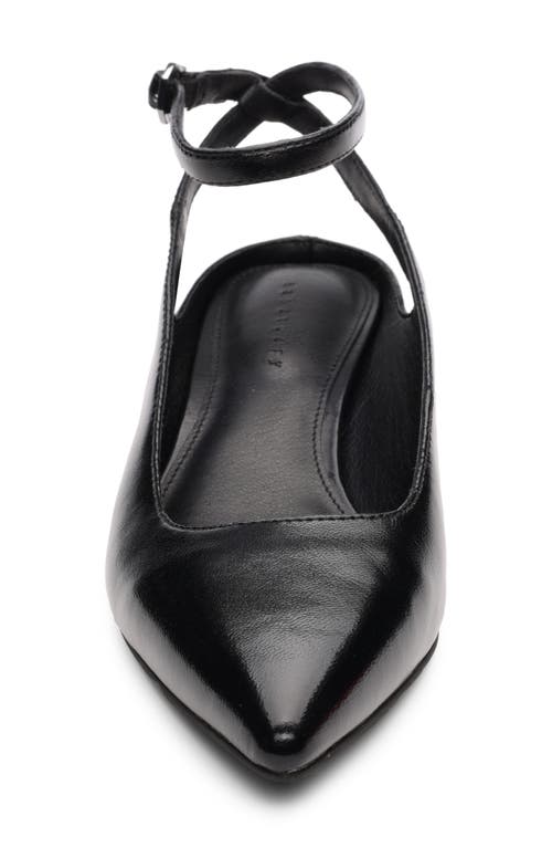 Sanctuary Magic Ankle Strap Pointed Toe Kitten Heel Pump In Black