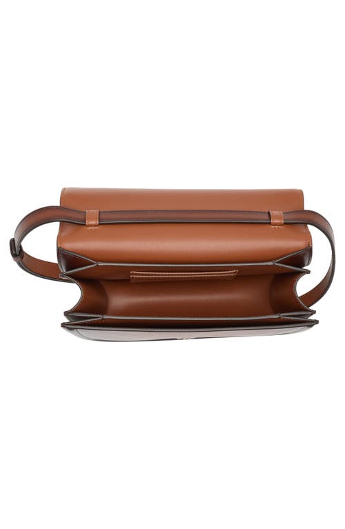 Shop Ferragamo Medium Fiamma Leather Crossbody Bag In New Cognac