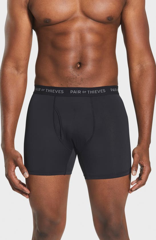 Shop Pair Of Thieves Hex Bomb 2-pack Boxer Briefs In Black