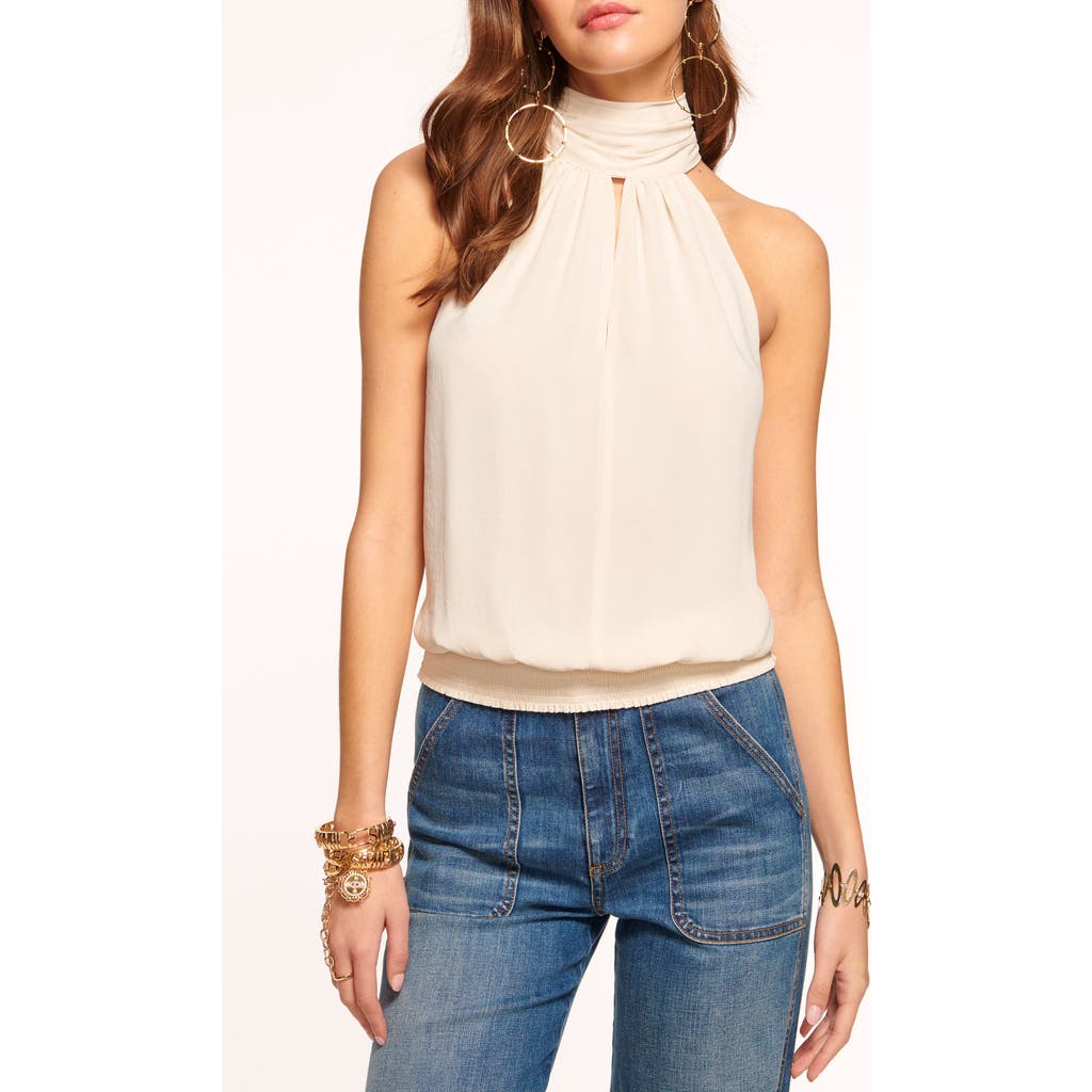 Ramy Brook Sunny High Neck Tank Top In Light Sandstone