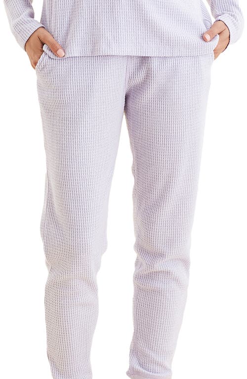 Papinelle Waffle Knit Pajamas In Misty Lilac Marle