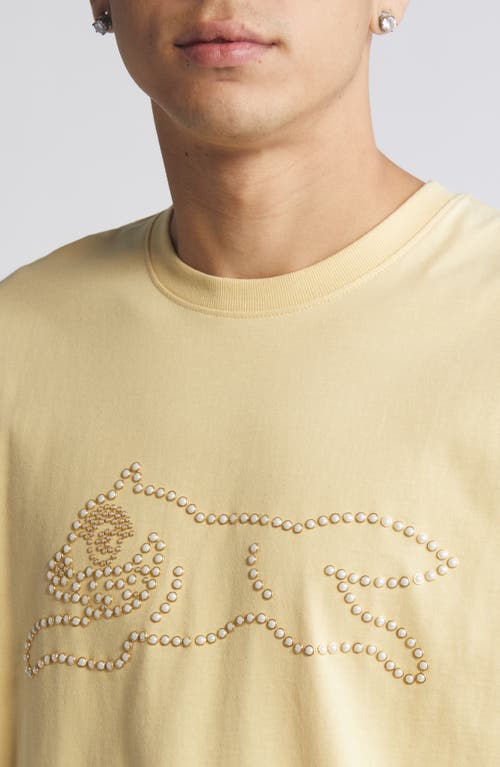 Shop Icecream Pearl Beads Cotton Graphic T-shirt In Italian Straw