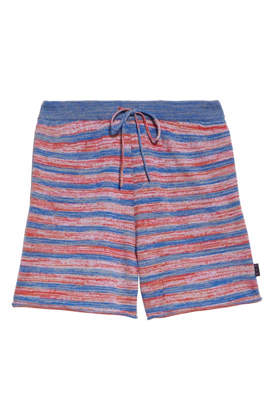 Waste Yarn Project Max Stripe One Of A Kind Shorts In Red Multi